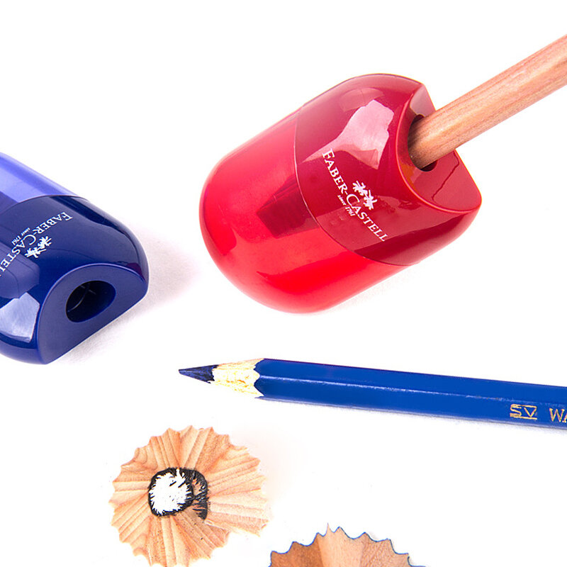 FABER-CASTELL ثقب مزدوج براية أقلام الإبداعية شفافة القلم سكين Kawaii طفل طالب قطع القرطاسية اللوازم المدرسية