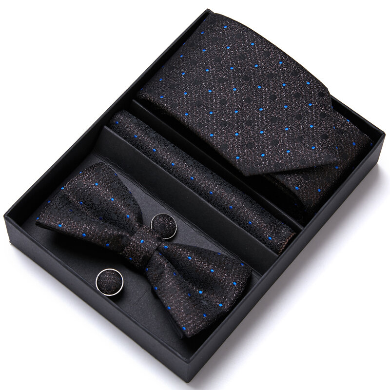 الجملة 65 ألوان رائجة البيع العلامة التجارية لطيفة اليدوية الحرير رابطة عنق منسوجة منديل جيب الساحات مجموعة أزرار الأكمام ربطة العنق