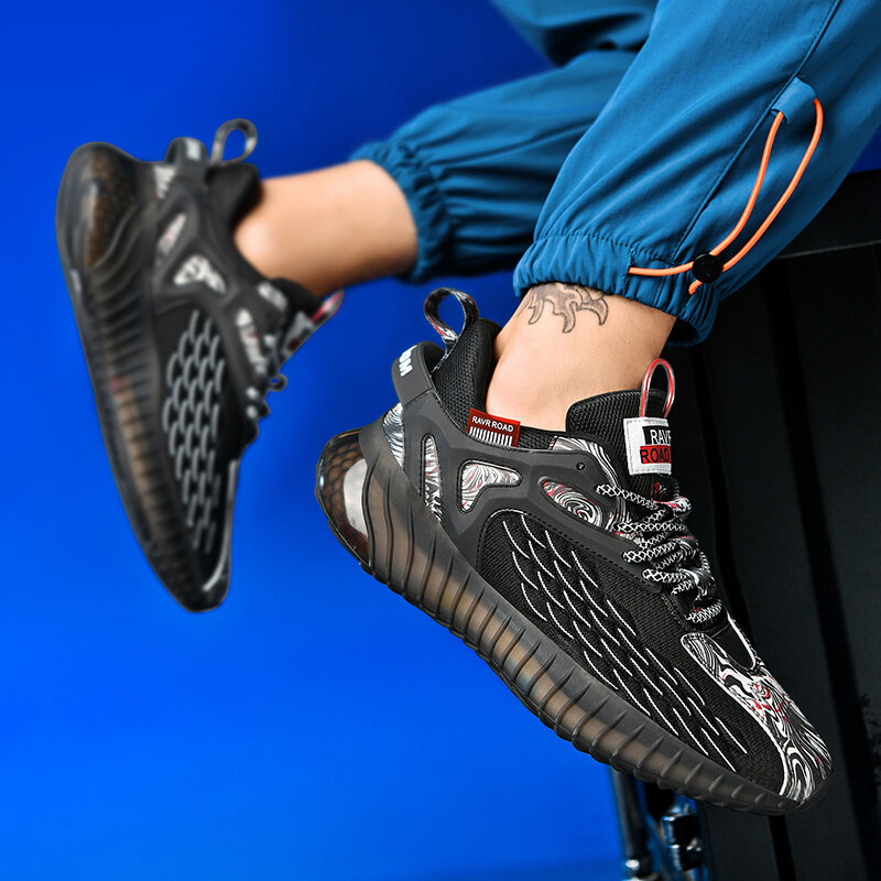 2021 جديد رجالي احذية الجري شبكة تنفس أحذية رياضية غير رسمية للرجال موضة أحذية رياضية مكتنزة الرجال أحذية تنس