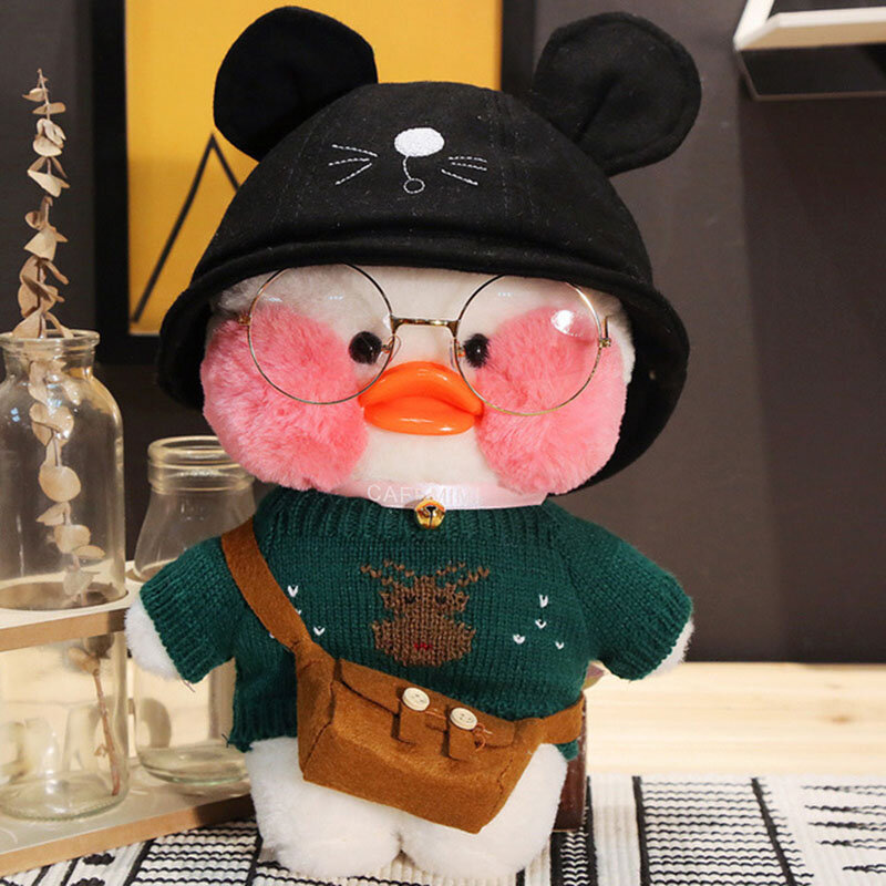 30 سنتيمتر Lalafanfan البط الكورية Netred يرتدي حمض الهيالورونيك ليتل الأصفر بطة دمية البط أفخم لعب لينة البط دمية عيد ميلاد Gi