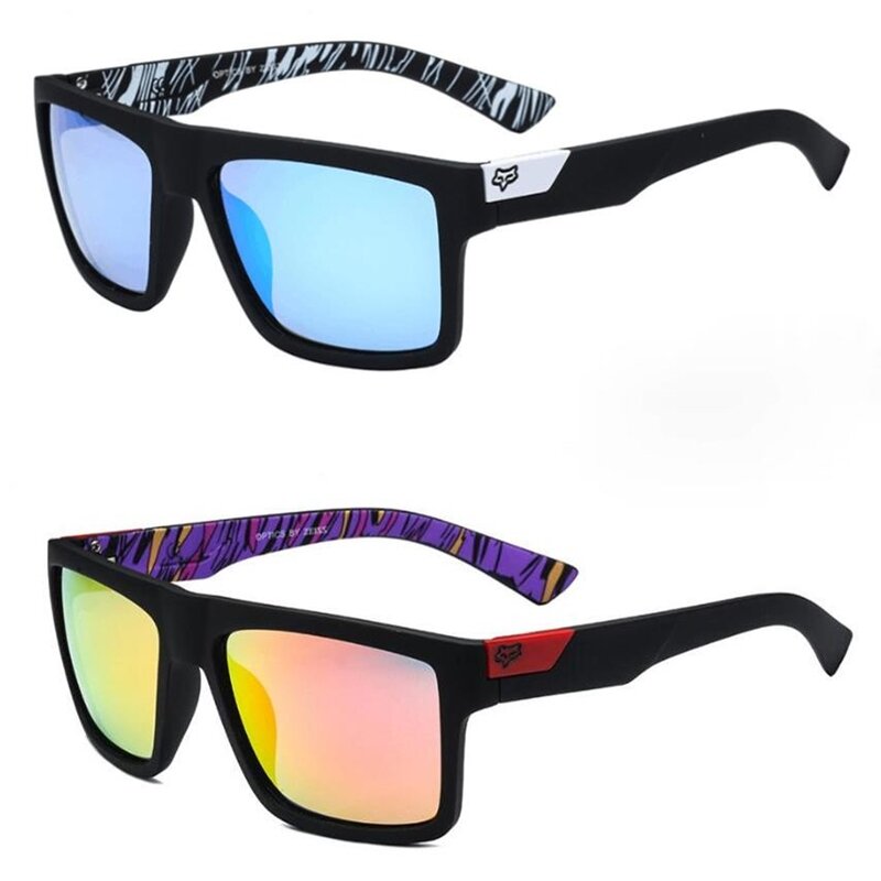 الكلاسيكية مربع النظارات الشمسية الرجال النساء المتضخم الرياضة السفر الصيد في الهواء الطلق نظارات شمسية ملونة Uv400 نظارات