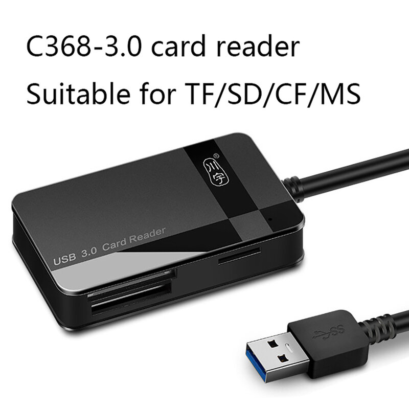 C368 عالية السرعة usb3.0 الهاتف المحمول tf بطاقة sd بطاقة بطاقة CF MS بطاقة الذاكرة الكل في واحد قارئ بطاقات #4