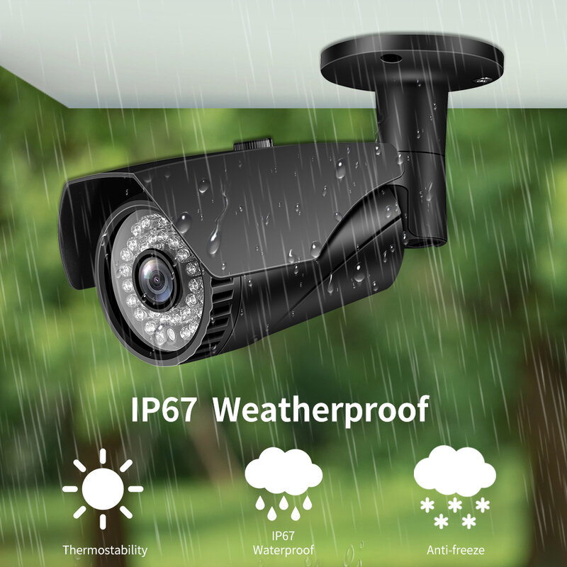 4K مراقبة نظام الكاميرا 8MP H.265 POE NVR CCTV تسجيل الفيديو في الهواء الطلق مانعة لتسرب الماء طقم كاميرا الأمن
