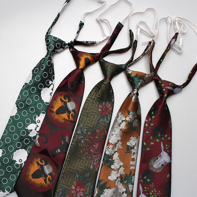 بدلة ربطات عنق للرجال من Sitonjwly بدلة برسومات زهور مطبوعة مرنة قابلة للتعديل رابطة عنق ضيقة للحفلات من البوليستر