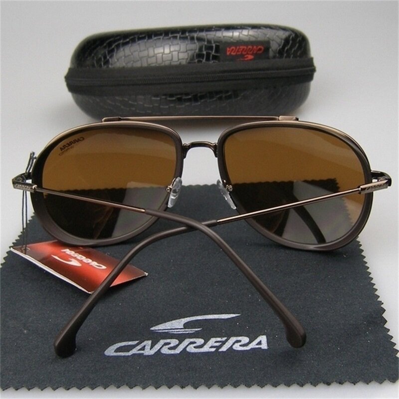 العلامة التجارية مصمم كاريرا الطيران النظارات الشمسية الرجال النساء ماتي المعادن Vintage إطارات الرجعية الطيار نظارات شمسية gafas دي سول hombre CE