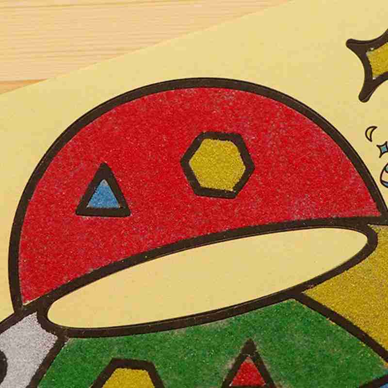 1 قطعة الكرتون الإبداعية الاطفال الرمال اللوحة اللعب DIY بها بنفسك الحرف مونتيسوري خربش لعبة تعليمية صغيرة الحجم