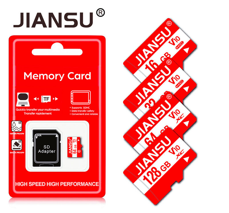 بطاقة الذاكرة 16GB 32gb 64GB 128GB A1 256GB بطاقة sd صغيرة Class10 UHS-1 بطاقة ذاكرة فلاش TF/بطاقة SD للهواتف الذكية/الكاميرا
