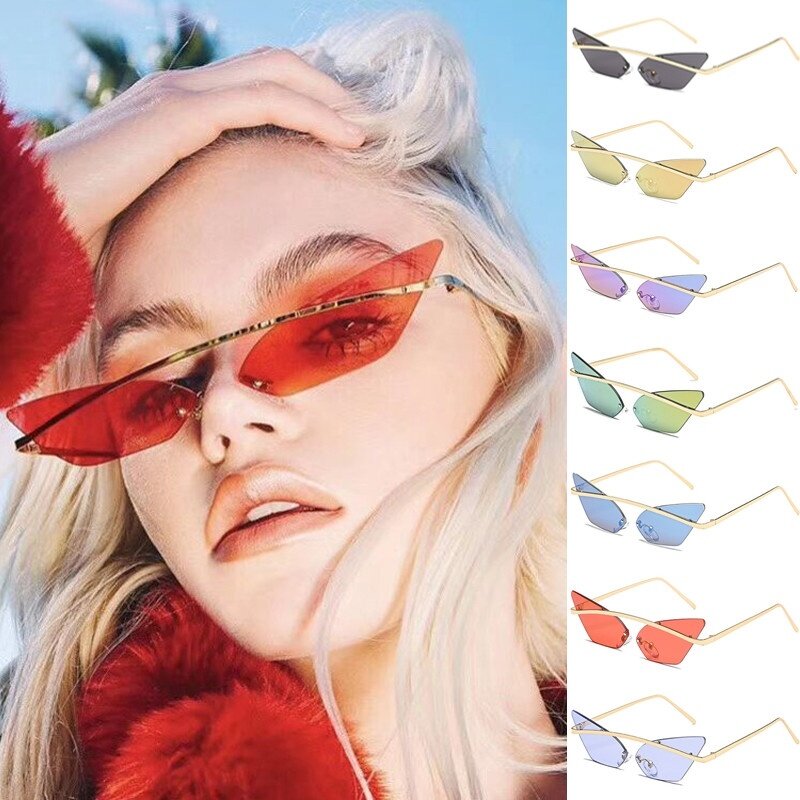 نظارات شمسية للنساء موديل 2020 بتصميم عين القطة مع إسقاط الشحن نظارة شمسية بتصميم كلاسيكي نظارات شمسية بألوان شفافة ملابس شارع ضيقة