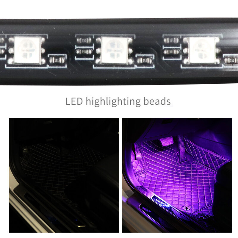 48/72 LED الداخلية سيارة الإنارات قطاع USB App التحكم عن بعد المحيطة مصباح متعددة لتقوم بها بنفسك وسائط تحت داش أضواء الزخرفية