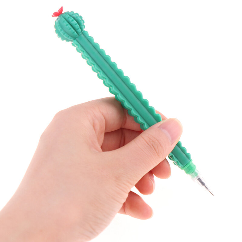 10 قطعة الإبداعية الصبار زهرة قلم محايد اللون 0.5 مللي متر أسود قلم توقيع القرطاسية