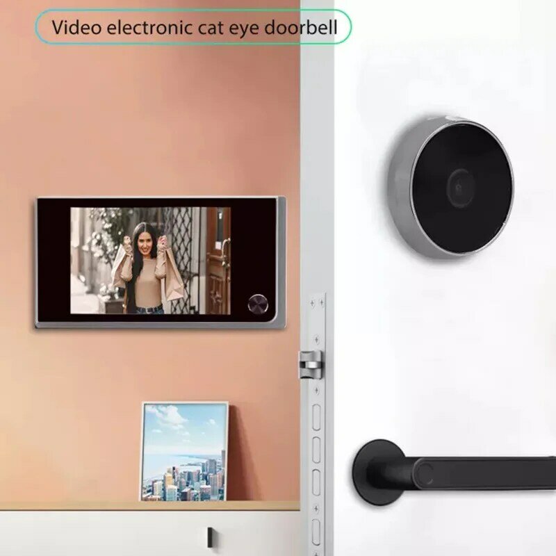 3.5 بوصة فيديو ثقب الباب مراقب باب رقمي كاميرا 120 درجة زاوية اللمحة هول العين الرئيسية الإلكترونية جرس الباب مراقبة صغيرة