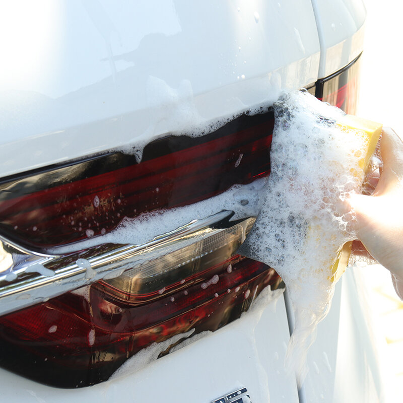 أداة تنظيف السيارة من الإسفنج متعدد الوظائف لإزالة الصبح أداة تنظيف الزاوية مسح واضح من الشمع المتبقي فرشاة تنظيف السيارة من الإسفنج