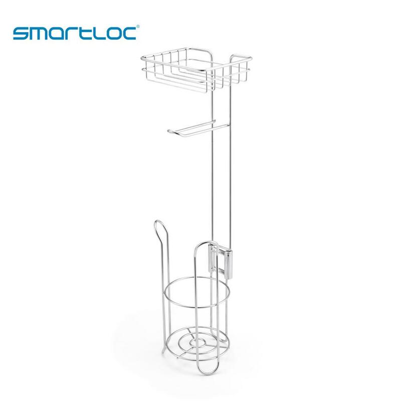 Smartloc-حامل لفافة ورق التواليت من الفولاذ المقاوم للصدأ ، منظم الحمام ، تخزين الحمام والمرحاض