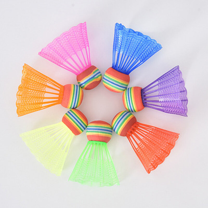 الأكثر مبيعا لون فقاعة كرة الريشة رئيس البلاستيك للأطفال غنية عشوائية