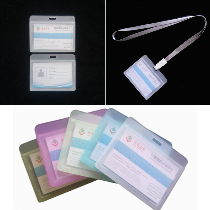 غطاء بلاستيكي بسيط لحامل بطاقة الاسم ، حماية شفافة ، للجنسين ، متعدد الأغراض ، للمدرسة والمكتب