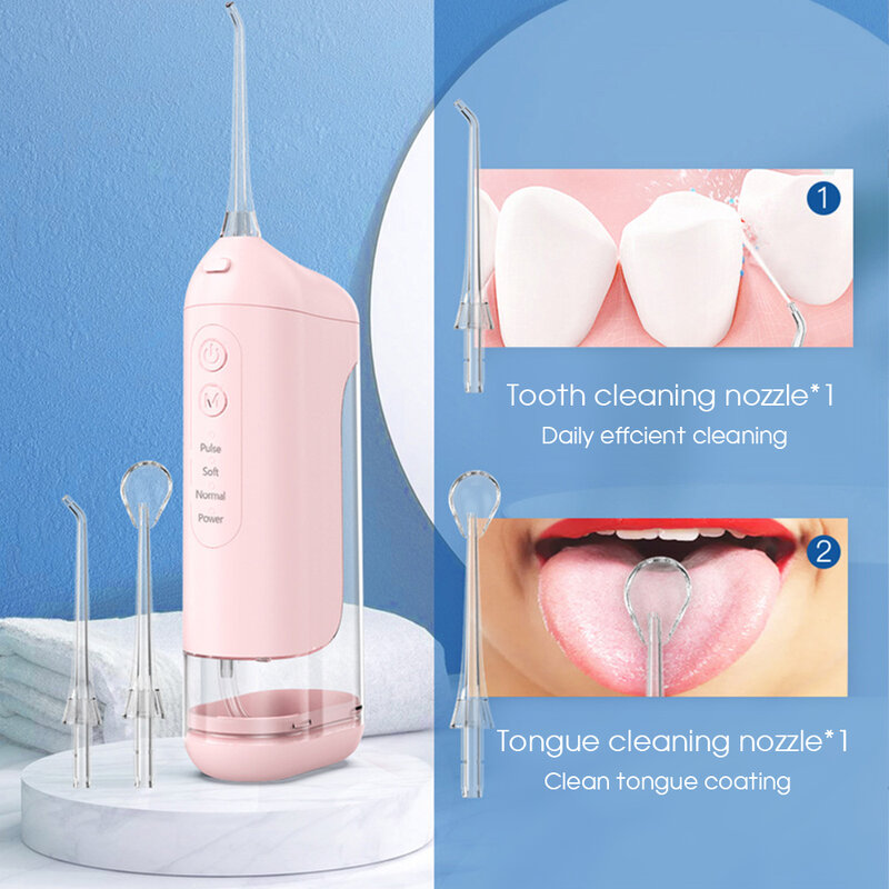 [Boi] USB قابلة للشحن تبييض الأسنان 4 طرق 180 مللي خزان المياه القابلة للإزالة قابل للغسل المحمولة أداة ري الفم لطب الأسنان فلوسر