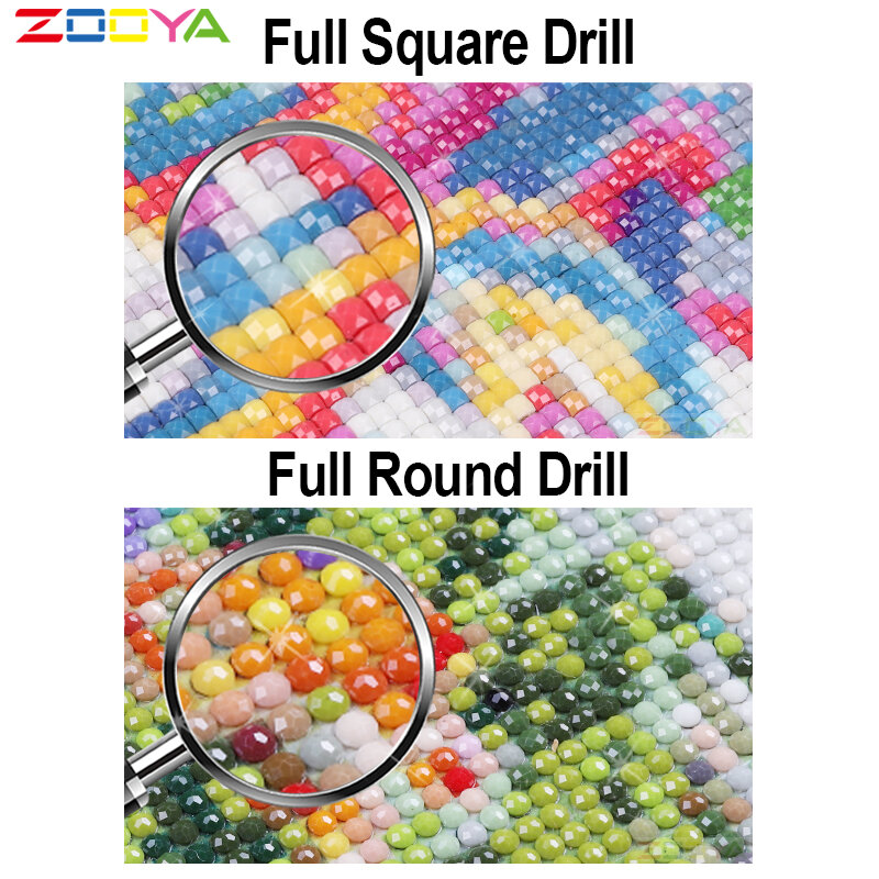 ZOOYA 5D DIY بها بنفسك الماس اللوحة ماندالا عبر عدة خياطة ثلاثية الأبعاد الماس التطريز الزهور الملونة الحفر الكامل فسيفساء ديكور فني للمنزل