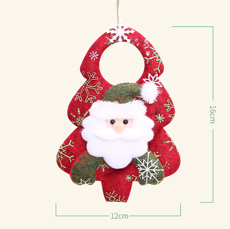 1 مجموعة عيد الميلاد الحلي DIY بها بنفسك عيد الميلاد هدية سانتا كلوز ثلج شجرة قلادة دمية شنق الزينة للمنزل 2020