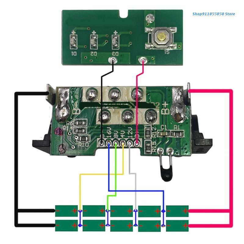 C5AB بطارية ليثيوم أيون حالة PCB تهمة حماية لوحة دوائر كهربائية الإسكان 10X21700 DCB200