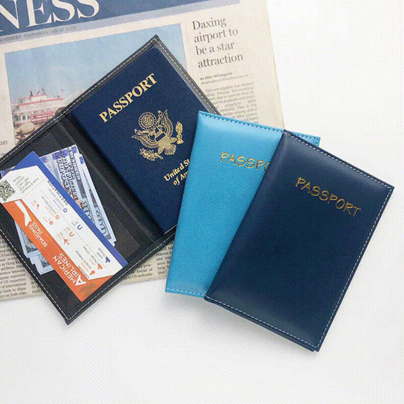 محفظة جواز السفر يغطي محفظة جلدية جوازات السفر بطاقات جواز سفر محفظة بحامل بطاقات منظم وثائق حافظة الرجال النساء