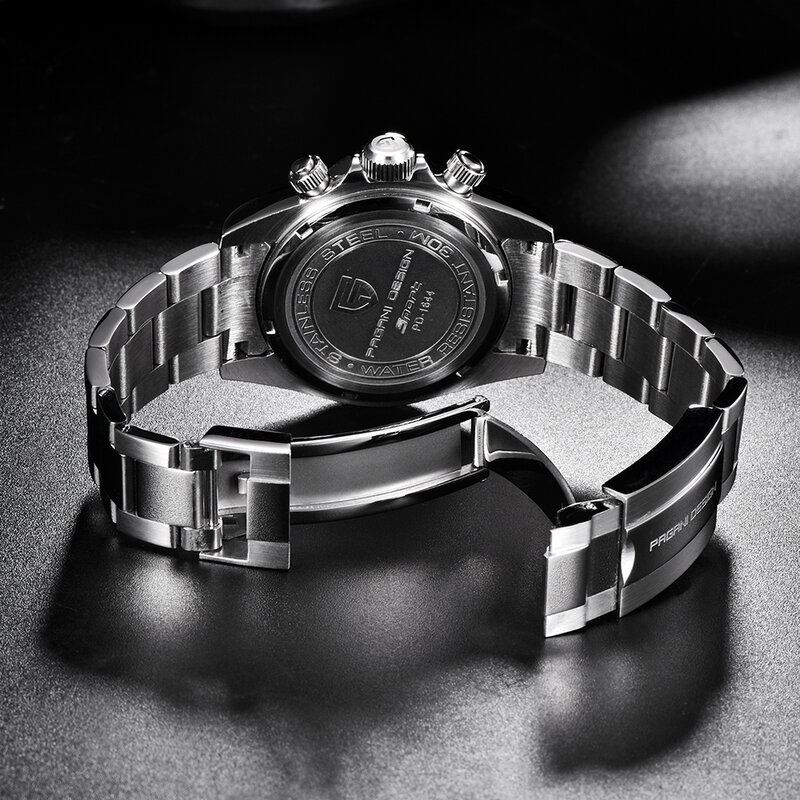 2020 PAGANI تصميم العلامة التجارية الفاخرة الرجال الرياضة ساعة كرونوغراف الأعمال الياقوت الفولاذ المقاوم للصدأ مقاوم للماء ساعة Reloj Hombre