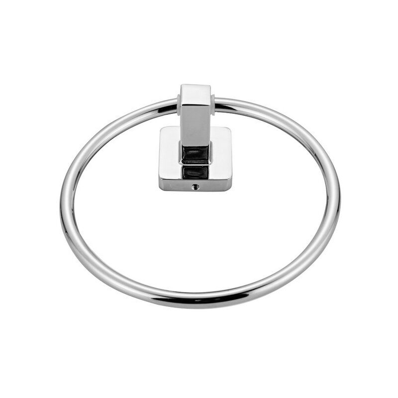 Stainless Steel Silver Towel Ring Hand Towel Holder Bathroom Towel Rack Kitchen Wall Mounted Round Hanger Hardware Accessories #3