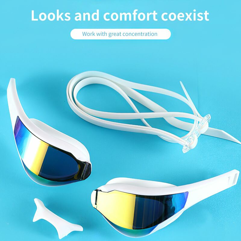 مكافحة الضباب UV المغلفة نظارات الوقاية للسباحة للرجال النساء المهنية سباق نظارات سباحة نظارات قابل للتعديل