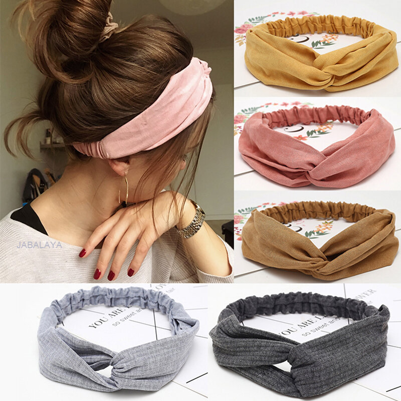 النساء عقال الصليب عقدة علوي مطاطا العصابات الشعر لينة الصلبة بنات Hairband إكسسوارات الشعر الملتوية معقود حك