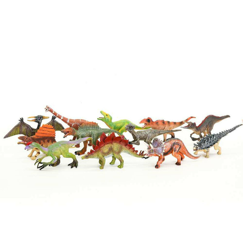 12 قطعة/المجموعة البسيطة الحيوان نموذج ديناصور نموذج الصلبة ديناصور مجموعة عالم الحيوان الأطفال التعليم اللعب