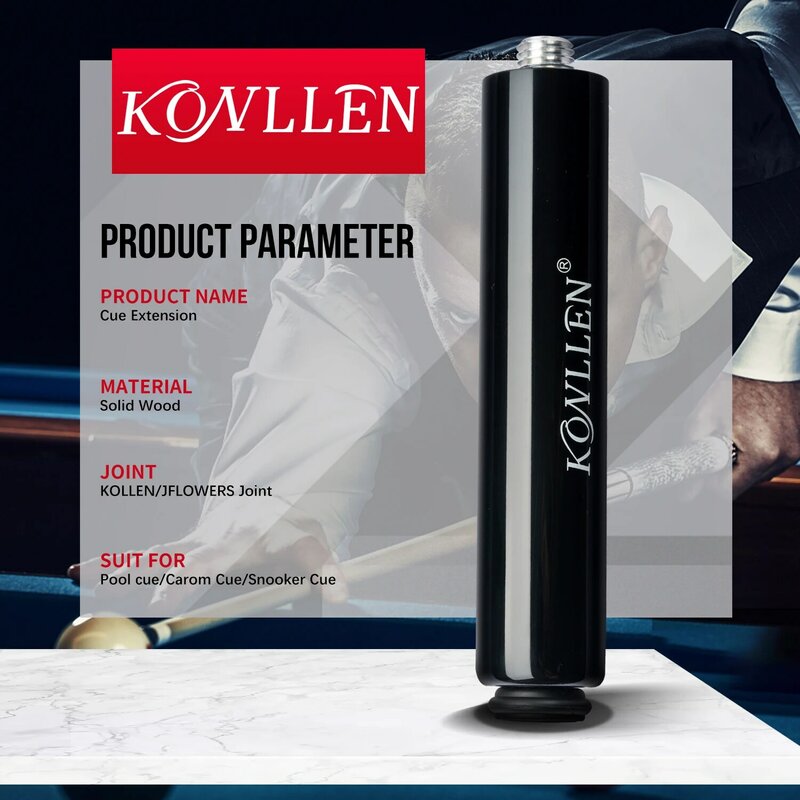 الأصلي Konllen البلياردو تمديد مع الوفير تمديد مشترك دائم 15.5 سنتيمتر المهنية جديلة البلياردو اكسسوارات