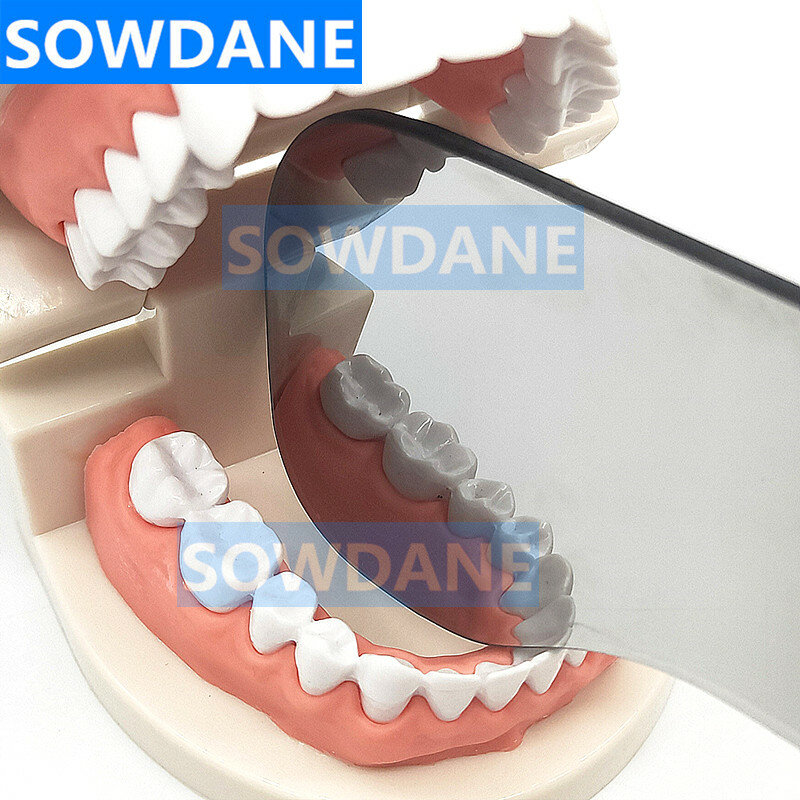 مزدوجة الجانبين الأسنان داخل الفم التصوير الفوتوغرافي مرآة الزجاج الرعاية الصحية عن طريق الفم الأسنان تقويم الأسنان المرايا عاكس #2