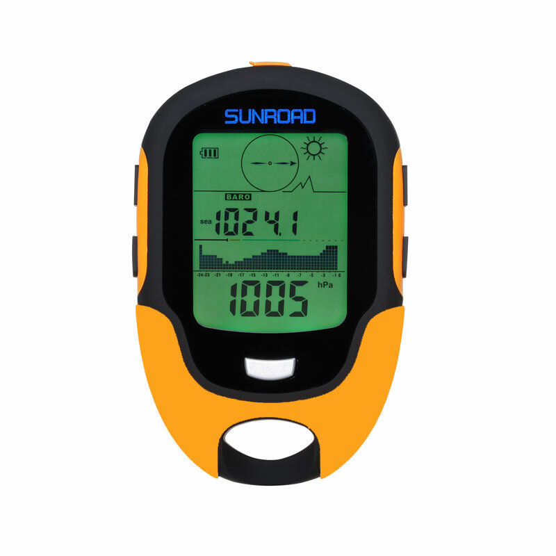 Sunroad-ساعة جيب محمولة للاستخدام في الهواء الطلق ، مع بوصلة ومقياس الارتفاع ، ودرجة الحرارة والرطوبة ، وضوء led ، وشحن USB