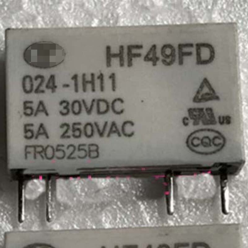 1 قطعة تتابع HF49FD-024-1H11 HF49FD 012-1H11 HF49FD 005-1H11 24V 12V 5V 5A 4 دبابيس السلطة التقوية