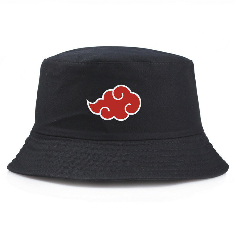 رماد الهوكاجي أنيمي Uchiha Sasuke قبعة هابيتو Akatsuki Uchiha الأسرة شعار قبعة مجوفة مطبوعة للجنسين عادية صياد قبعة حولها