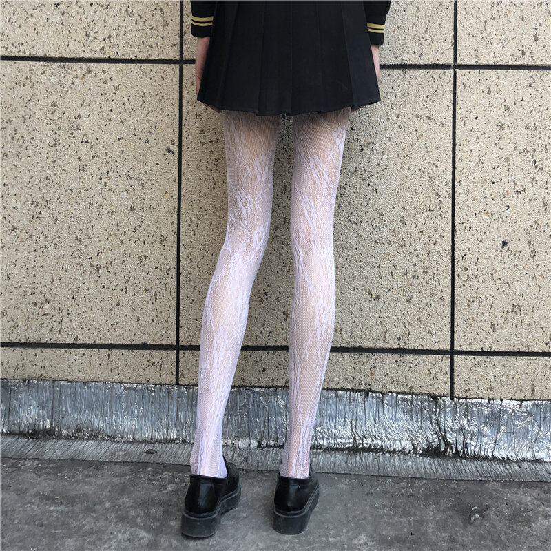 جديد مثير جوارب الدانتيل جوارب شبكية رقيقة جميلة اليابانية JK جوارب طويلة الدانتيل الأسود جوارب السراويل