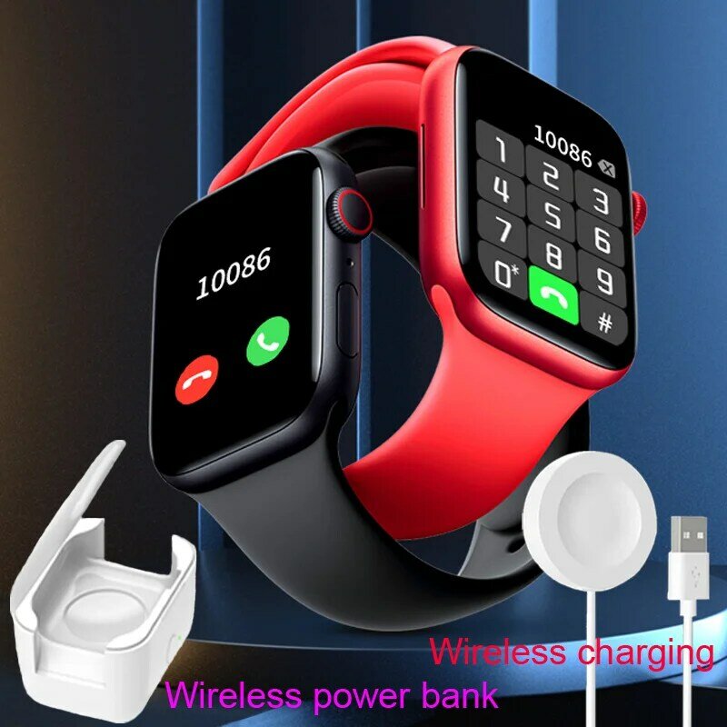 2022 NFC ساعة ذكية الرجال النساء شحن لاسلكي 44 مللي متر الاتصال الهاتفي الأصلي IWO Smartwatch ساعة ذكية es هدية ل IOS أندرويد + صندوق