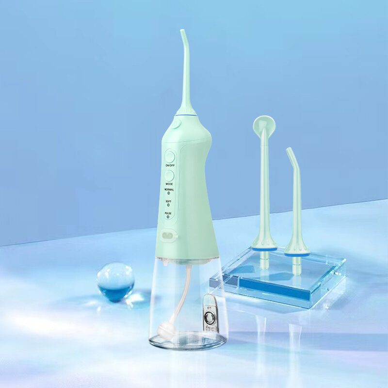 المحمولة عن طريق الفم الري USB قابلة للشحن جهاز تنظيف الأسنان بالماء نفاثة مياه للأسنان 300 مللي خزان المياه مقاوم للماء الأسنان الأنظف 6 فوهات