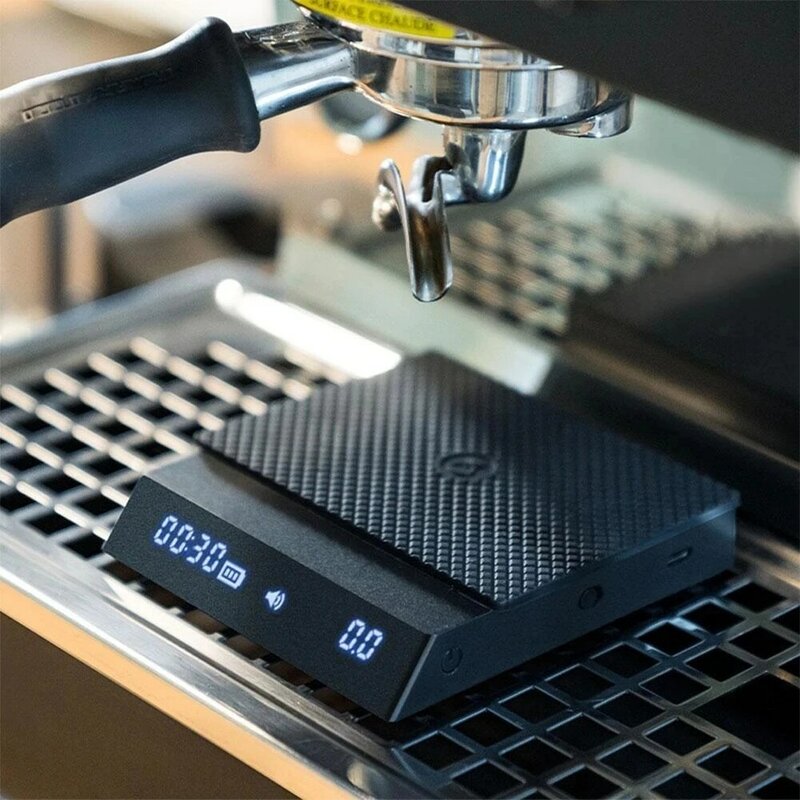 أسود مرآة TIMEMORE نانو ميزان إلكتروني التلقائي الذكية صب أكثر من اسبرسو توقيت المطبخ مقياس القهوة 0.1g