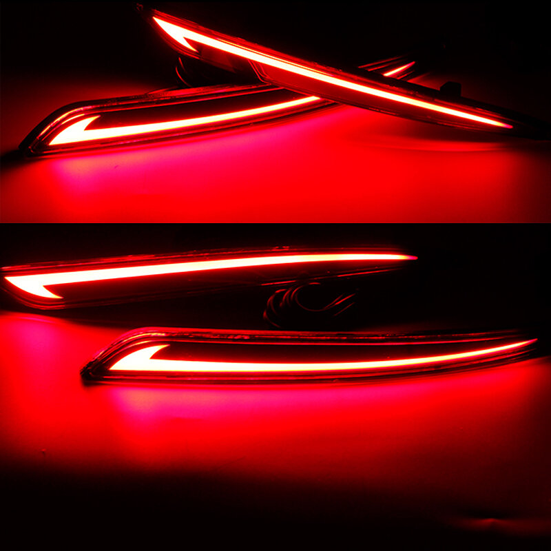 الضوء الخلفي نمط الأحمر ثلاثية الأبعاد البصرية Led المصد الخلفي عاكس القيادة الذيل الفرامل ضوء تحول أضواء ل 2014 ~ 2016 فورد فيوجن مونديو