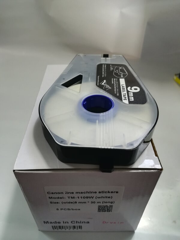 Tapes Label Cassette TM-1109W(9mm+White)For Ribbon Printer Cable ID Printer mk2500,mk1500,mk2100,m-1pro IV,mk2600,m-1pro,m-11