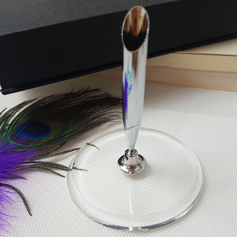 الاكريليك الكريستال توقيع القلم قاعدة حامل قلم دائري للهدايا تذكارية الرعاية