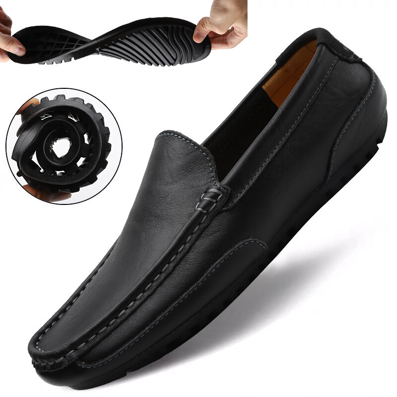حذاء رجالي جلد عصري 2021 حذاء قيادة رجالي رسمي بدون كعب أحذية قيادة رجالي إيطالية سوداء