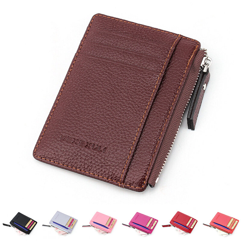 1PCS High Quality Leather Card Holder Black Brown Soft Business Fashion ID Credit Cards Holders For Men