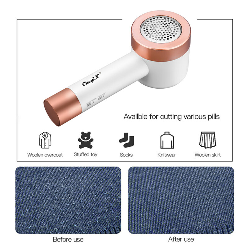 Electric Lint Remover Portable Clothes Sweater Curtains Fuzz Fabric Shaver USB Rechargeable Pill Remover Lint Pellet Cut Machine