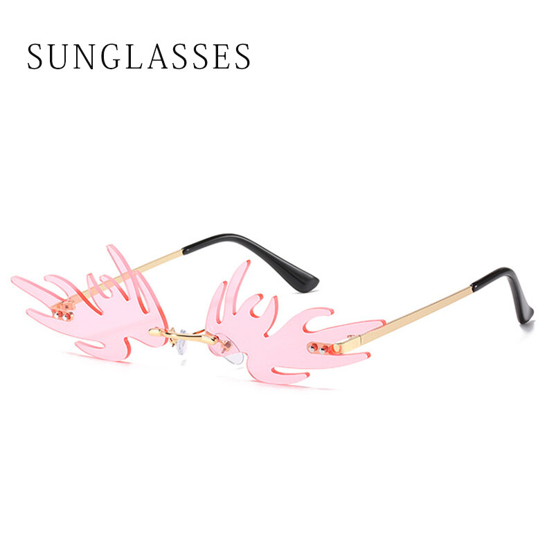 نظارة شمسية بدون إطار بحافة مقصوصة نظارة شمسية مرحة ذات طابع شخصي مبهجة نظارة شمسية من Gafas De Sol
