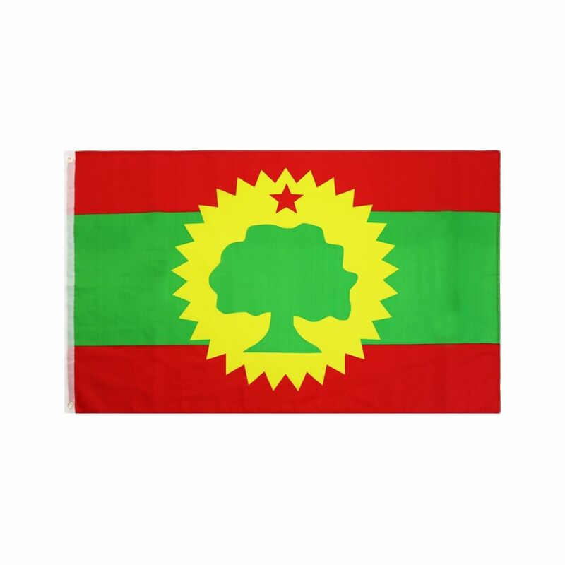 إثيوبيا أورومو العلم البوليستر طباعة أوروميا الوطنية راية للديكور