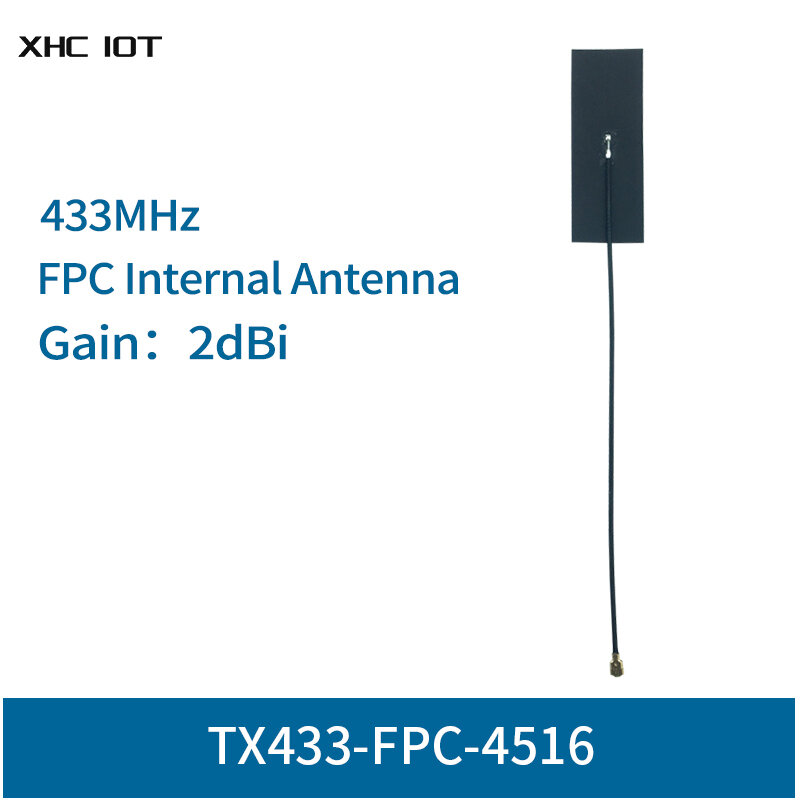 4 قطعة/الوحدة 433 ميجا هرتز FPC هوائي داخلي IPEX واجهة 2dbi TX433-FPC-4516 XHCIOT TX433-FPC-4516 هوائي متعدد الاتجاهات Wifi