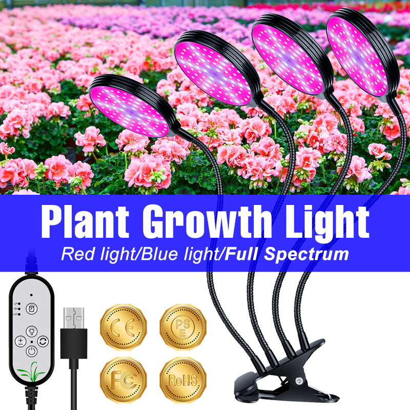 LED الطيف الكامل Phytolamp الأشعة فوق البنفسجية تنمو ضوء USB النباتات المائية لمبة LED عكس الضوء النمو ضوء الدفيئة مقاوم للماء مصباح فيتو
