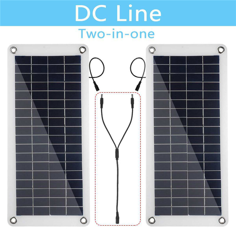 2 in 1 30cm DC line for Solar Panel Kit for 12V USB With Controller Solar Cells for Car Yacht Moblie Phone Battery Charger