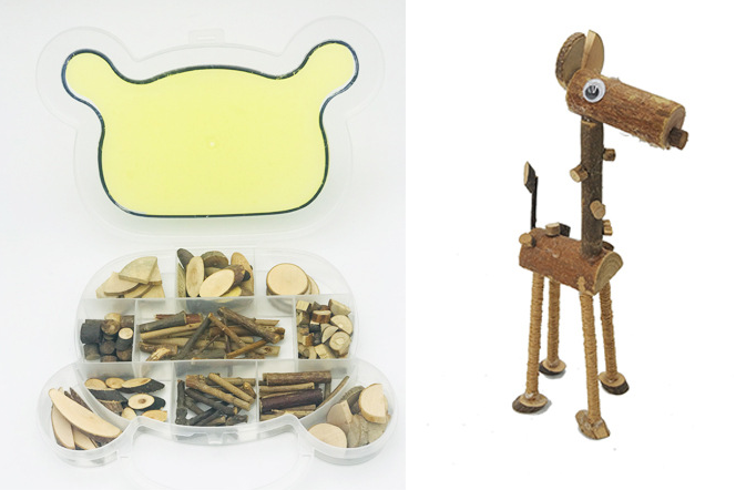 ألعاب خشبية مصنوعة يدويًا ، معجون إبداعي ، رقائق خشبية طبيعية ، طلاء يدوي